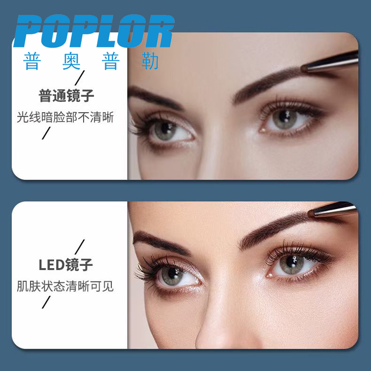 Led Make-up Mirror Table Lamp Three-Color Electrodeless Dimming USB Charging Desktop Double-Sided Mirror 10 Times Magnification Dressing Mirror Led Make-up Mirror Table Lamp Three-Color Electrodeless Dimming USB Charging Desktop Double-Sided Mirror 10 Times Magnification Dressing Mirror