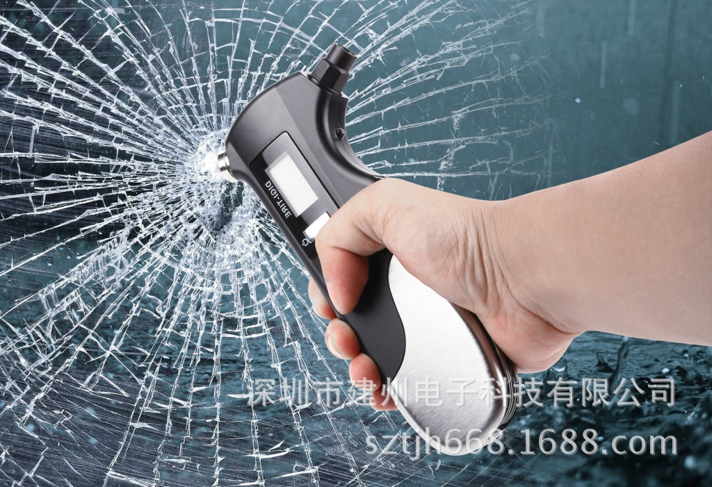 Multi-Purpose Utility Knife Tire Pressure Monitoring Life Hammer Saber Digital Display 9-in-1 Flashlight Lighting Tire Pressure Gauge Source Manufacturer Multi-Purpose Utility Knife Tire Pressure Monitoring Life Hammer Saber Digital Display 9-in-1 Flashlight Lighting Tire Pressure Gauge Source Manufacturer