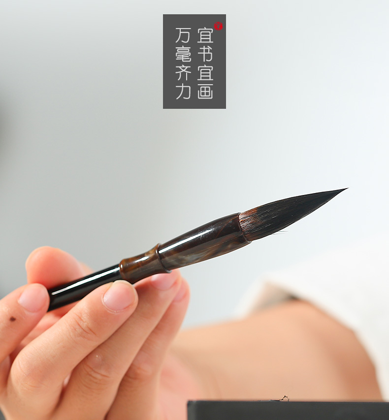 Weizhuang Weasel's Hair Doubled Both Made of Goat's Hair Calligraphy and Painting Practice Large, Medium and Small Writing Brush Set Wholesale Calligraphy Training Student Writing Brush Weizhuang Weasel's Hair Doubled Both Made of Goat's Hair Calligraphy and Painting Practice Large, Medium and Small Writing Brush Set Wholesale Calligraphy Training Student Writing Brush