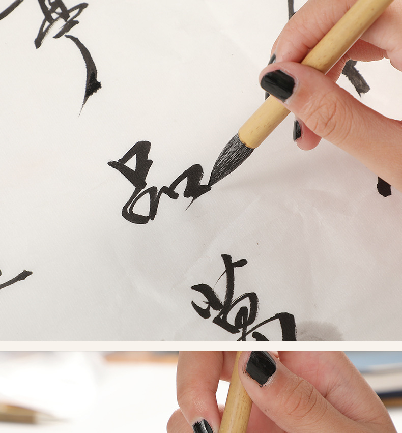Calligraphy Class Class Writing Brush plus Jianda Baiyun Doubled Both Writing Brush Student Writing Practice Chinese Painting Orchid Bamboo Weasel's Hair Wholesale Calligraphy Class Class Writing Brush plus Jianda Baiyun Doubled Both Writing Brush Student Writing Practice Chinese Painting Orchid Bamboo Weasel's Hair Wholesale