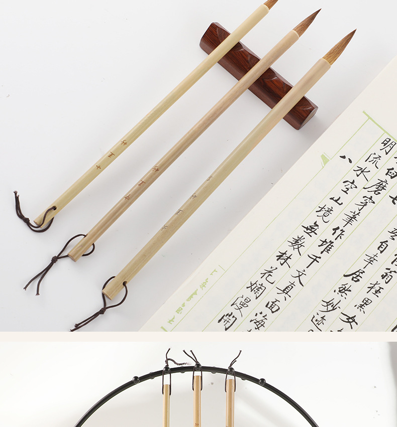 Calligraphy Class Class Writing Brush plus Jianda Baiyun Doubled Both Writing Brush Student Writing Practice Chinese Painting Orchid Bamboo Weasel's Hair Wholesale Calligraphy Class Class Writing Brush plus Jianda Baiyun Doubled Both Writing Brush Student Writing Practice Chinese Painting Orchid Bamboo Weasel's Hair Wholesale