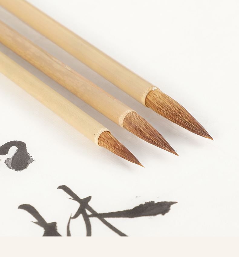 Calligraphy Class Class Writing Brush plus Jianda Baiyun Doubled Both Writing Brush Student Writing Practice Chinese Painting Orchid Bamboo Weasel's Hair Wholesale Calligraphy Class Class Writing Brush plus Jianda Baiyun Doubled Both Writing Brush Student Writing Practice Chinese Painting Orchid Bamboo Weasel's Hair Wholesale