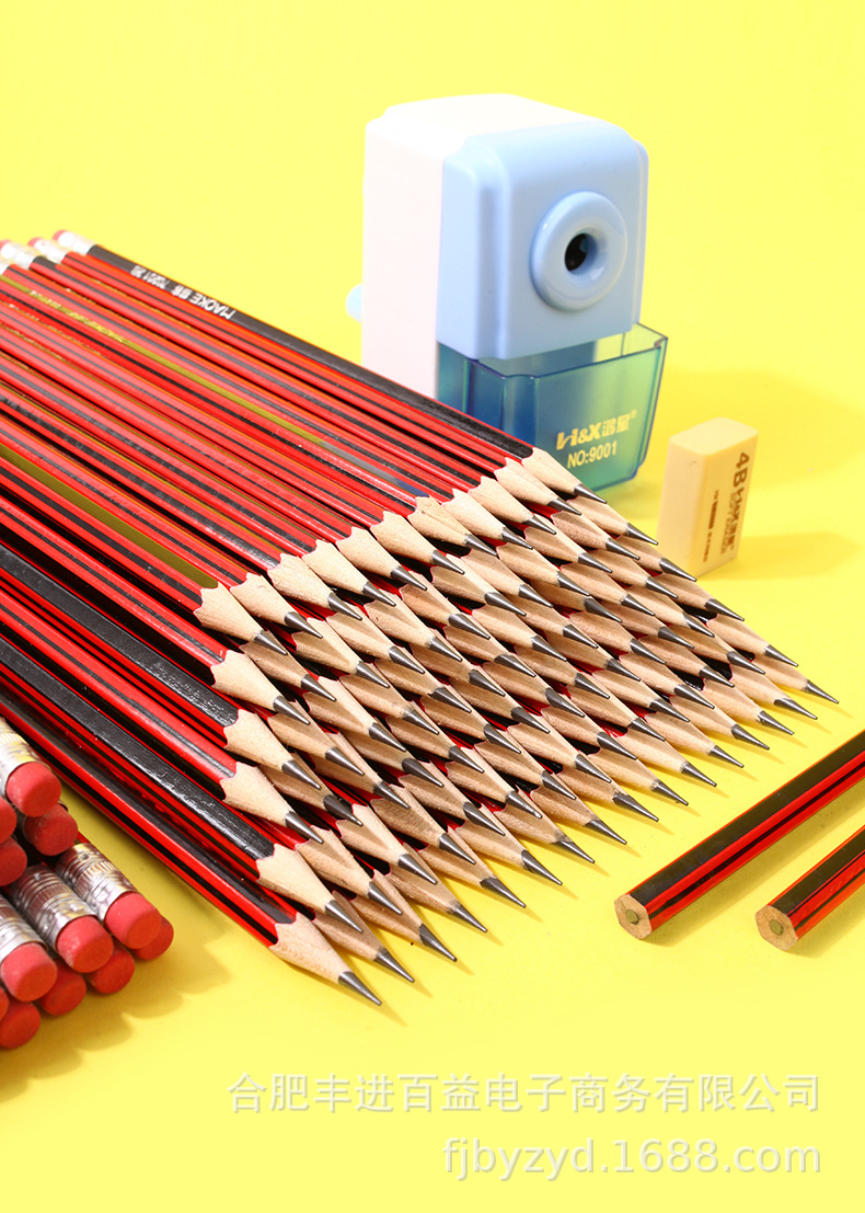 Pupil HB Pencil Case Pack 2B Examination Sketch Red Pole Hexagonal Pole Cartoon Pencil Stationery Box Pencil Wholesale Pupil HB Pencil Case Pack 2B Examination Sketch Red Pole Hexagonal Pole Cartoon Pencil Stationery Box Pencil Wholesale