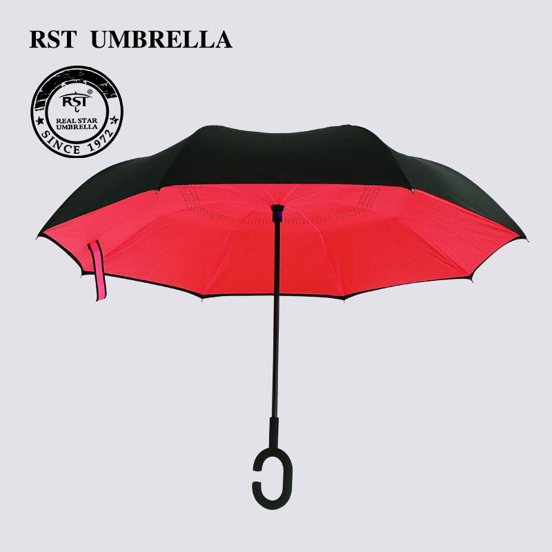 F705 creative c handle solid color car reverse umbrella umbrella wholesale