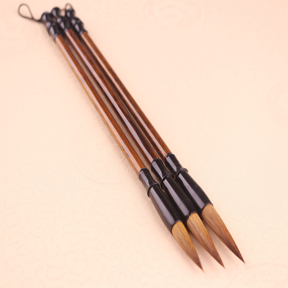 Ming Ruixiang Beginner Calligraphy Weasel's Hair Sheep Hair Doubled Both Writing Brush Regular Script Practice for Large, Medium and Small Regular Script Training Class Student Writing Brush