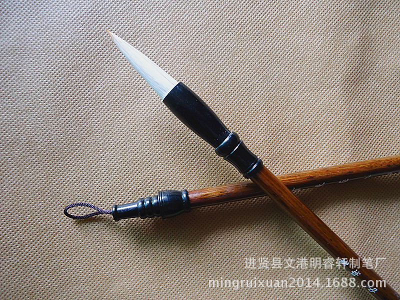 Ming Ruixiang Beginner Calligraphy Weasel's Hair Sheep Hair Doubled Both Writing Brush Regular Script Practice for Large, Medium and Small Regular Script Training Class Student Writing Brush