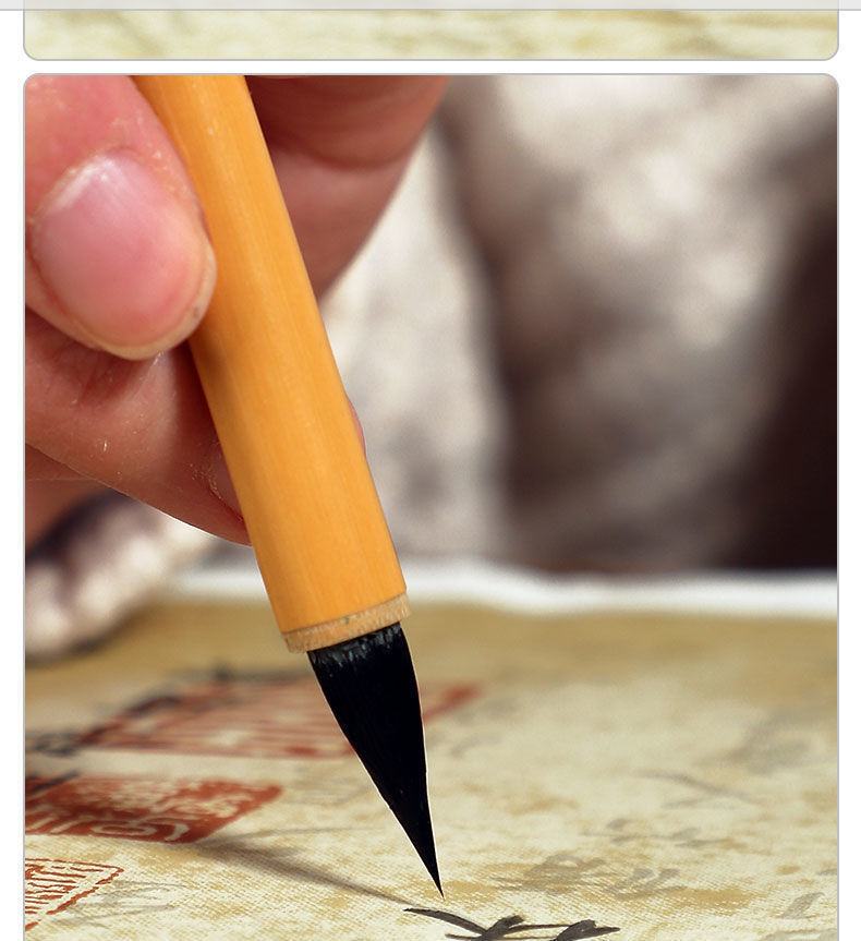 Wang Jizhi Handwriting Writing Brush Set Large, Medium and Small Two King Cursive Script Regular Script Rabbit's Hair Doubled Both with Weasel's Hair Calligraphy Writing Brush