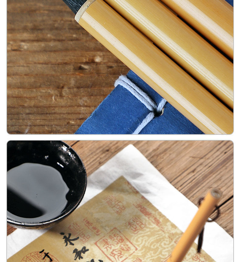 Wang Jizhi Handwriting Writing Brush Set Large, Medium and Small Two King Cursive Script Regular Script Rabbit's Hair Doubled Both with Weasel's Hair Calligraphy Writing Brush