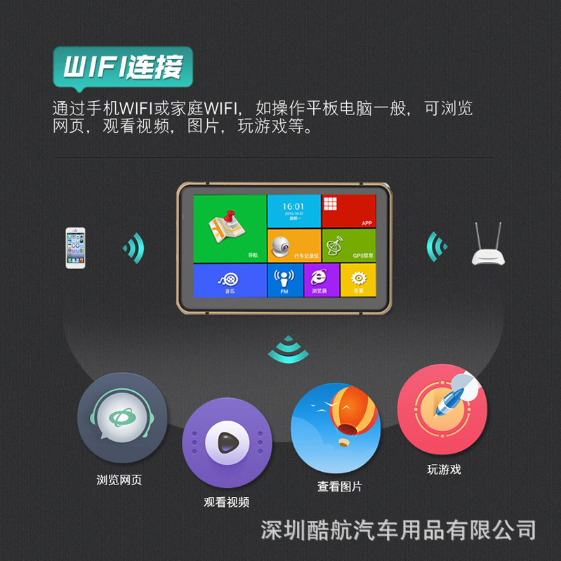 7-Inch Android Navigation Recorder Electronic Dog All-in-One Vehicle GPS WiFi Automatic AMAP Truck Map 7-Inch Android Navigation Recorder Electronic Dog All-in-One Vehicle GPS WiFi Automatic AMAP Truck Map