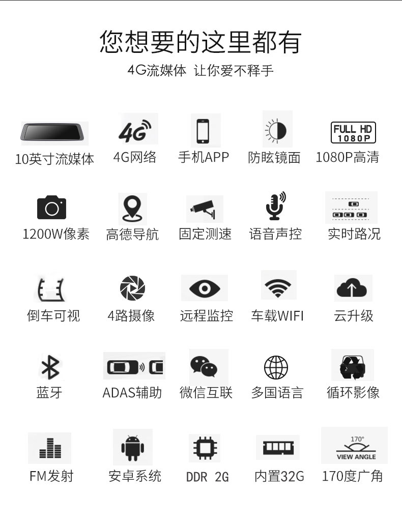 360 Degrees 10 Inches Streaming Media Special Cloud Mirror Rearview Mirror Tachograph Reversing Image Electronic Dog 360 Degrees 10 Inches Streaming Media Special Cloud Mirror Rearview Mirror Tachograph Reversing Image Electronic Dog