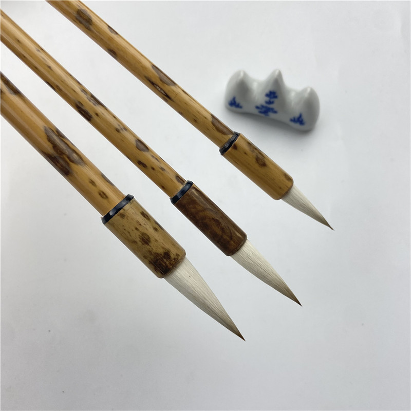 Mottled Bamboo Rod Doubled Both Writing Brush Calligraphy Practice Training Class Student Teacher Adult Use Writing Brush Calligraphy Materials Mottled Bamboo Rod Doubled Both Writing Brush Calligraphy Practice Training Class Student Teacher Adult Use Writing Brush Calligraphy Materials