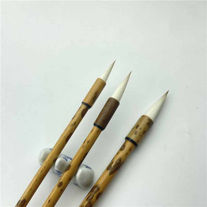 Mottled Bamboo Rod Doubled Both Writing Brush Calligraphy Practice Training Class Student Teacher Adult Use Writing Brush Calligraphy Materials Mottled Bamboo Rod Doubled Both Writing Brush Calligraphy Practice Training Class Student Teacher Adult Use Writing Brush Calligraphy Materials