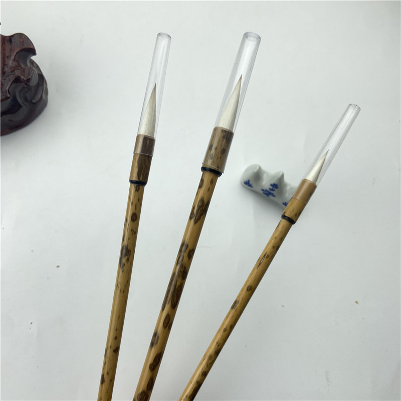 Mottled Bamboo Rod Doubled Both Writing Brush Calligraphy Practice Training Class Student Teacher Adult Use Writing Brush Calligraphy Materials Mottled Bamboo Rod Doubled Both Writing Brush Calligraphy Practice Training Class Student Teacher Adult Use Writing Brush Calligraphy Materials