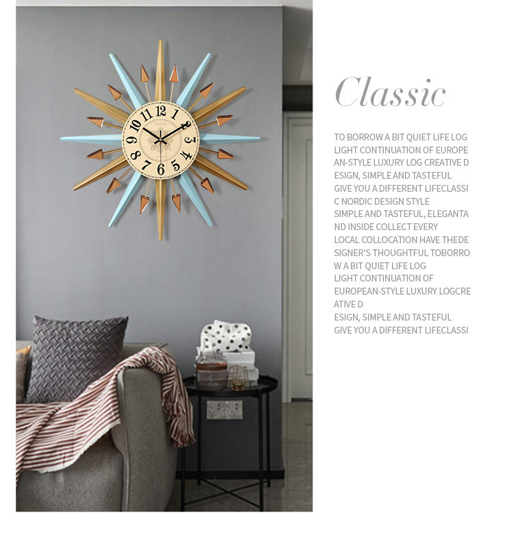Wholesale Household Wall Clock Simple Nordic Light Luxury Wall Hanging Decoration Clock European Simple Mute Cross-Border Decorative Creative Clock Wholesale Household Wall Clock Simple Nordic Light Luxury Wall Hanging Decoration Clock European Simple Mute Cross-Border Decorative Creative Clock