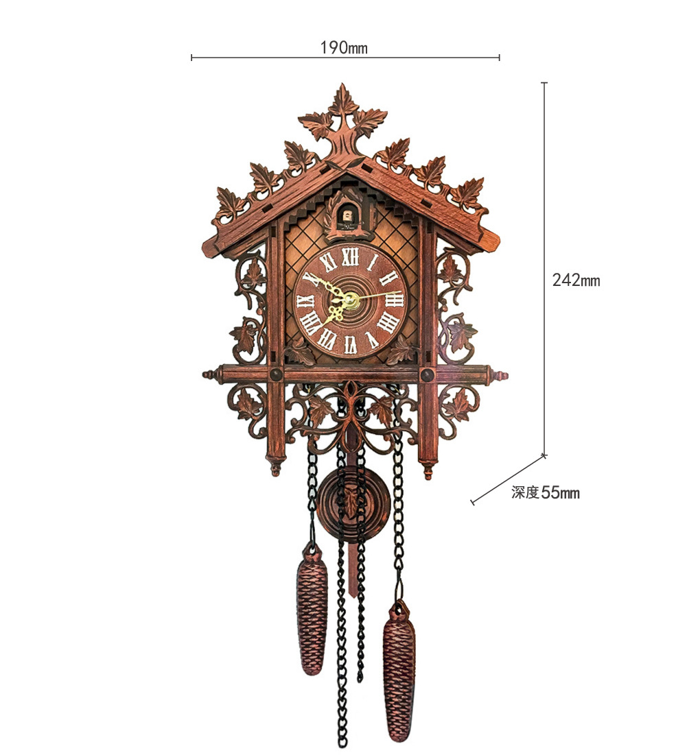 Cuckoo Wall Clock Clock Cross-Border Hot Selling Gullet Clock Home Decoration Cuckoo Wall Clock Clock Cross-Border Hot Selling Gullet Clock Home Decoration
