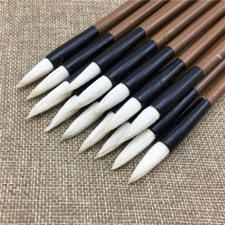 Factory Direct Supply Jiajian Big White Cloud Writing Brush Made of Goat&#039;s Hair Calligraphy and Painting Training Writing Brush Wholesale