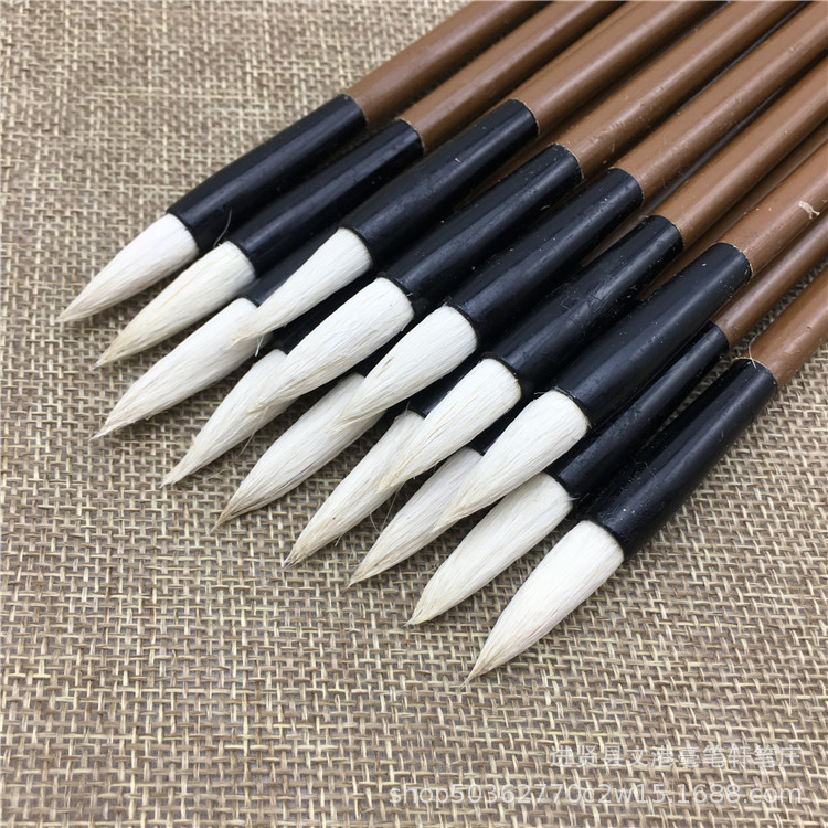 Factory Direct Supply Jiajian Big White Cloud Writing Brush Made of Goat's Hair Calligraphy and Painting Training Writing Brush Wholesale Factory Direct Supply Jiajian Big White Cloud Writing Brush Made of Goat's Hair Calligraphy and Painting Training Writing Brush Wholesale