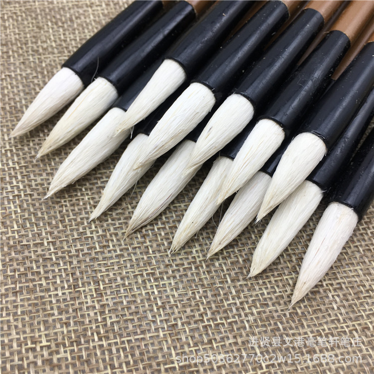 Factory Direct Supply Jiajian Big White Cloud Writing Brush Made of Goat's Hair Calligraphy and Painting Training Writing Brush Wholesale Factory Direct Supply Jiajian Big White Cloud Writing Brush Made of Goat's Hair Calligraphy and Painting Training Writing Brush Wholesale