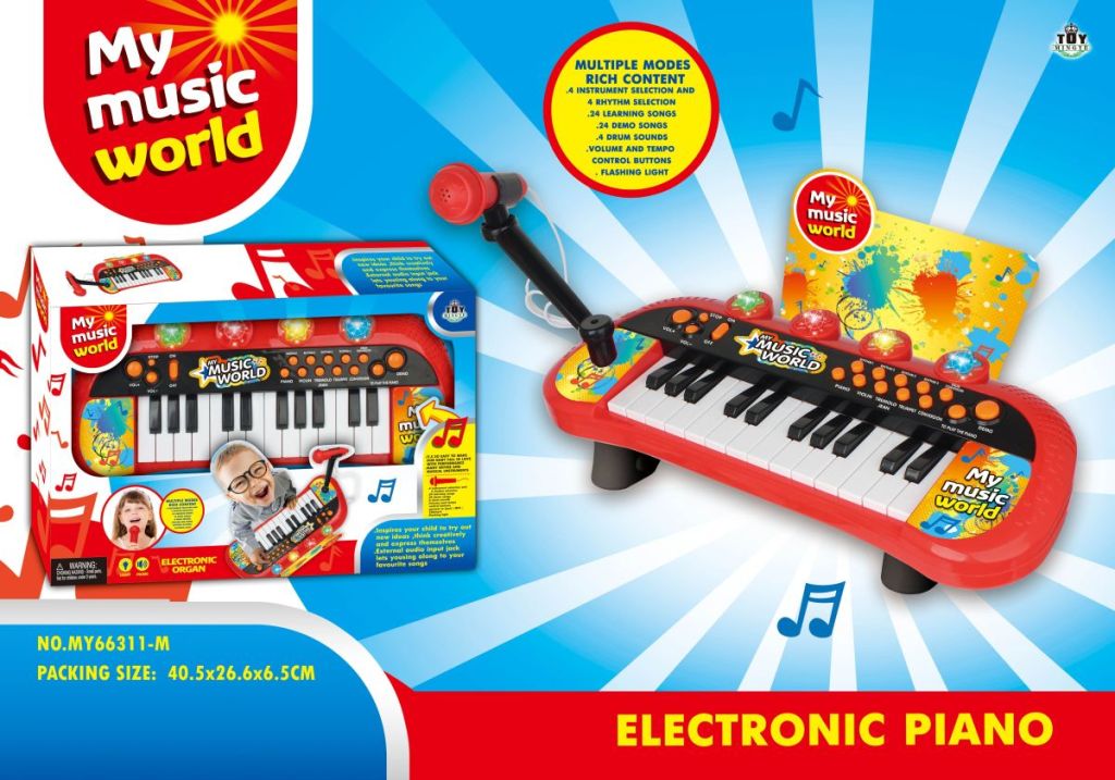 Children's Toys Multifunctional Suit 24 Keys Electronic Keyboard Set with Keyboard Stand Microphone Connection MP3 Children's Toys Multifunctional Suit 24 Keys Electronic Keyboard Set with Keyboard Stand Microphone Connection MP3