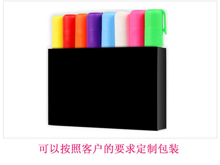  hot style fluorescent board 6MM color dust-free environmentally friendly wipe liquid chalk set water-soluble chalk