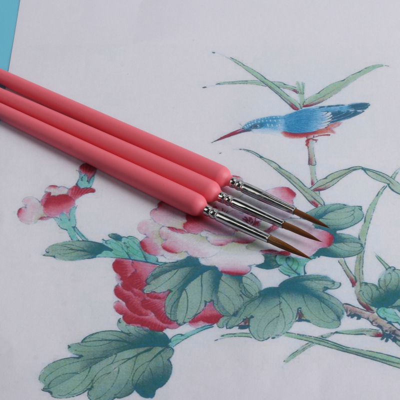 Weasel&#039;s Hair Delineating Brush Extra Fine Watercolor Gouache Acrylic Traditional Chinese Painting and Fine Brushwork Set Students Use Art Drawing Fine Writing Brush