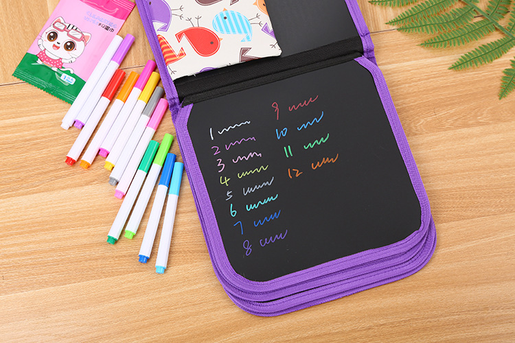 The Children repeatedly write erasable portable drawing book students doodle draw two - sided small blackboard watercolor chalk drawing board