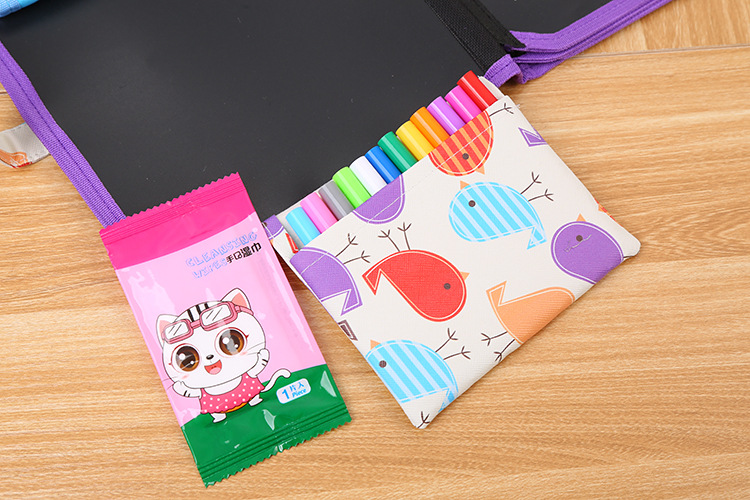 The Children repeatedly write erasable portable drawing book students doodle draw two - sided small blackboard watercolor chalk drawing board