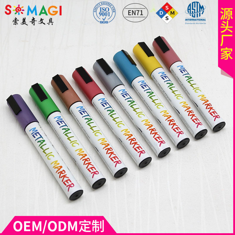 Somecchi writing line width 6mm chalk marker imported waterborne metallic color liquid marker