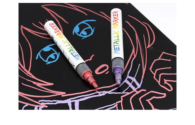 Somecchi writing line width 6mm chalk marker imported waterborne metallic color liquid marker