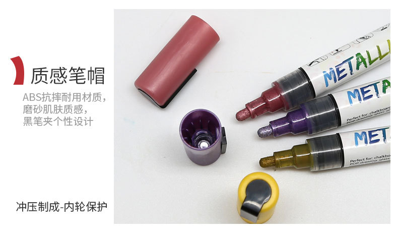 Somecchi writing line width 6mm chalk marker imported waterborne metallic color liquid marker