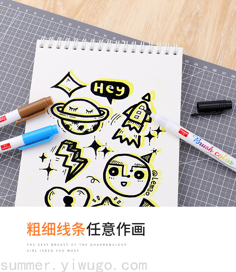 GuangnaRetroFluorescent Calligraphy Pen Type Writing Brush Soft Fur Regular Script Painting Practice Pen for Calligraphy GuangnaRetroFluorescent Calligraphy Pen Type Writing Brush Soft Fur Regular Script Painting Practice Pen for Calligraphy