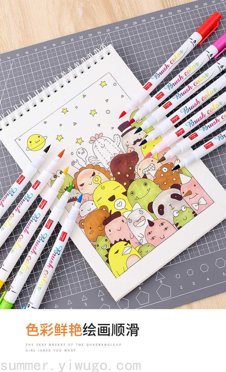 GuangnaRetroFluorescent Calligraphy Pen Type Writing Brush Soft Fur Regular Script Painting Practice Pen for Calligraphy GuangnaRetroFluorescent Calligraphy Pen Type Writing Brush Soft Fur Regular Script Painting Practice Pen for Calligraphy