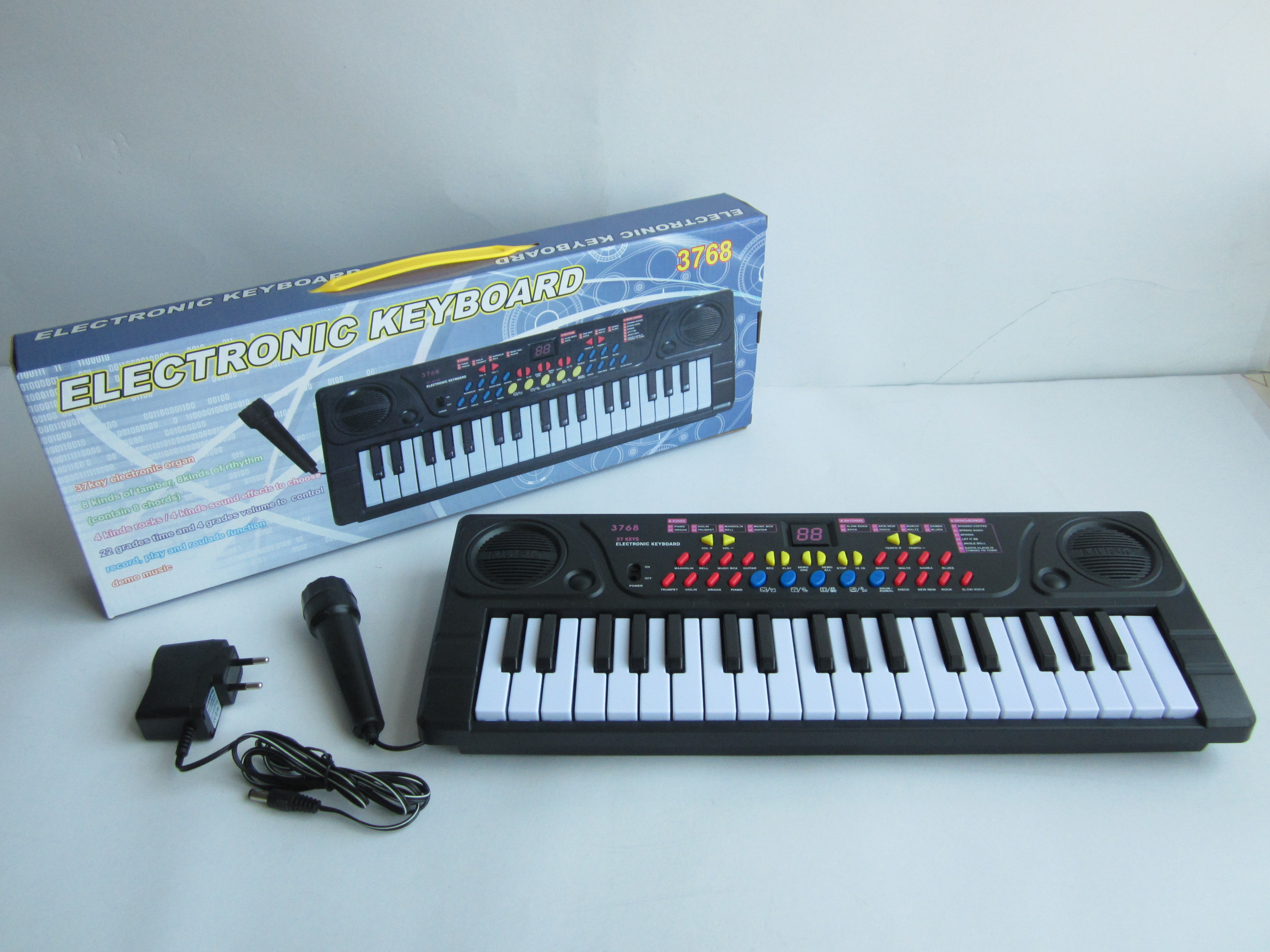 54-key multi-function music electronic keyboard with microphone English color box 5418 54-key multi-function music electronic keyboard with microphone English color box 5418