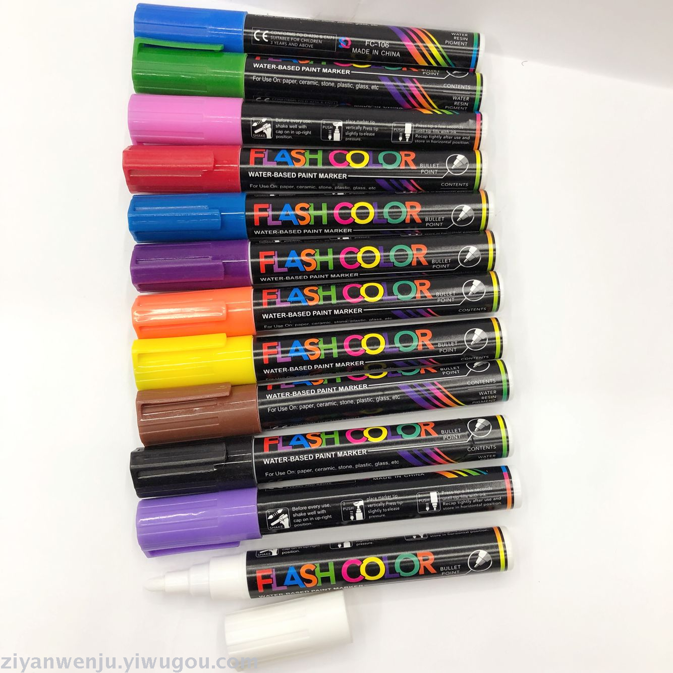 12 Colors Liquid Chalk Electronic Fluorescent Pen Light Board Pen Erasable Fluorescent Pen White Blackboard Pen