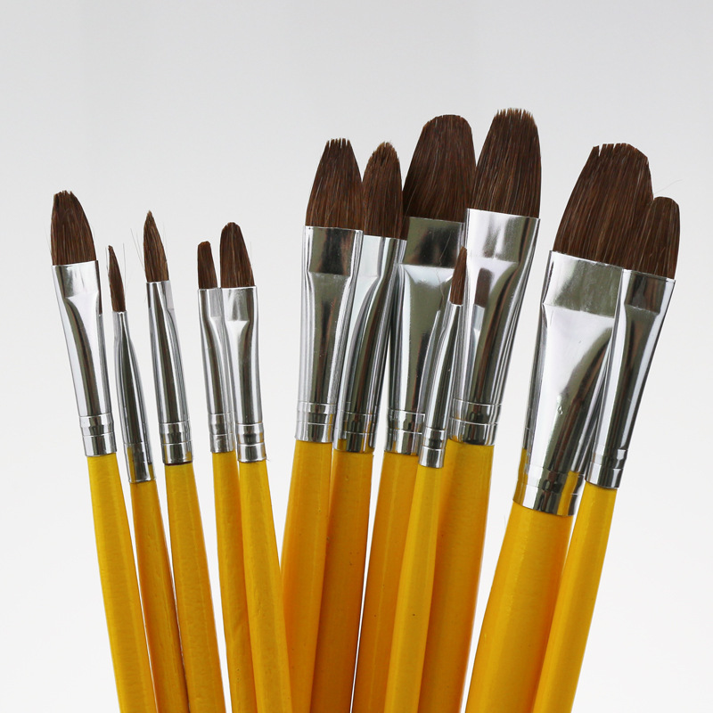 Van Gogh 826 Brushes 6 Sets Art Painting Gouache Watercolor Pen Children&#039;s Graffiti Writing Brush Made of Weasel&#039;s Hair Oil Brush
