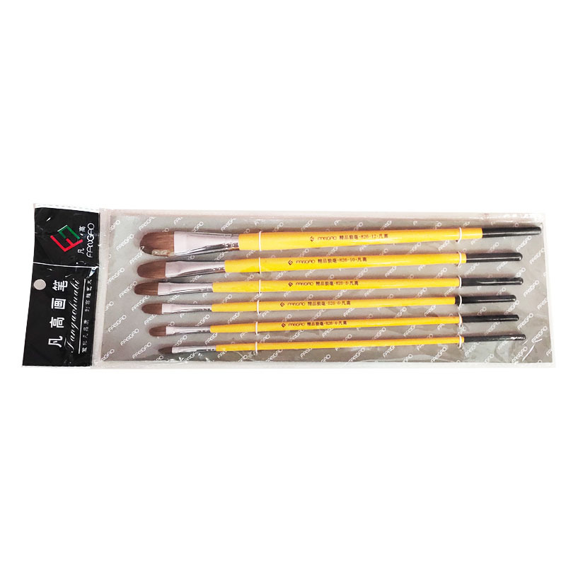 Van Gogh 826 Brushes 6 Sets Art Painting Gouache Watercolor Pen Children&#039;s Graffiti Writing Brush Made of Weasel&#039;s Hair Oil Brush