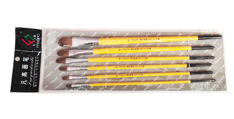 Van Gogh 826 Brushes 6 Sets Art Painting Gouache Watercolor Pen Children's Graffiti Writing Brush Made of Weasel's Hair Oil Brush Van Gogh 826 Brushes 6 Sets Art Painting Gouache Watercolor Pen Children's Graffiti Writing Brush Made of Weasel's Hair Oil Brush