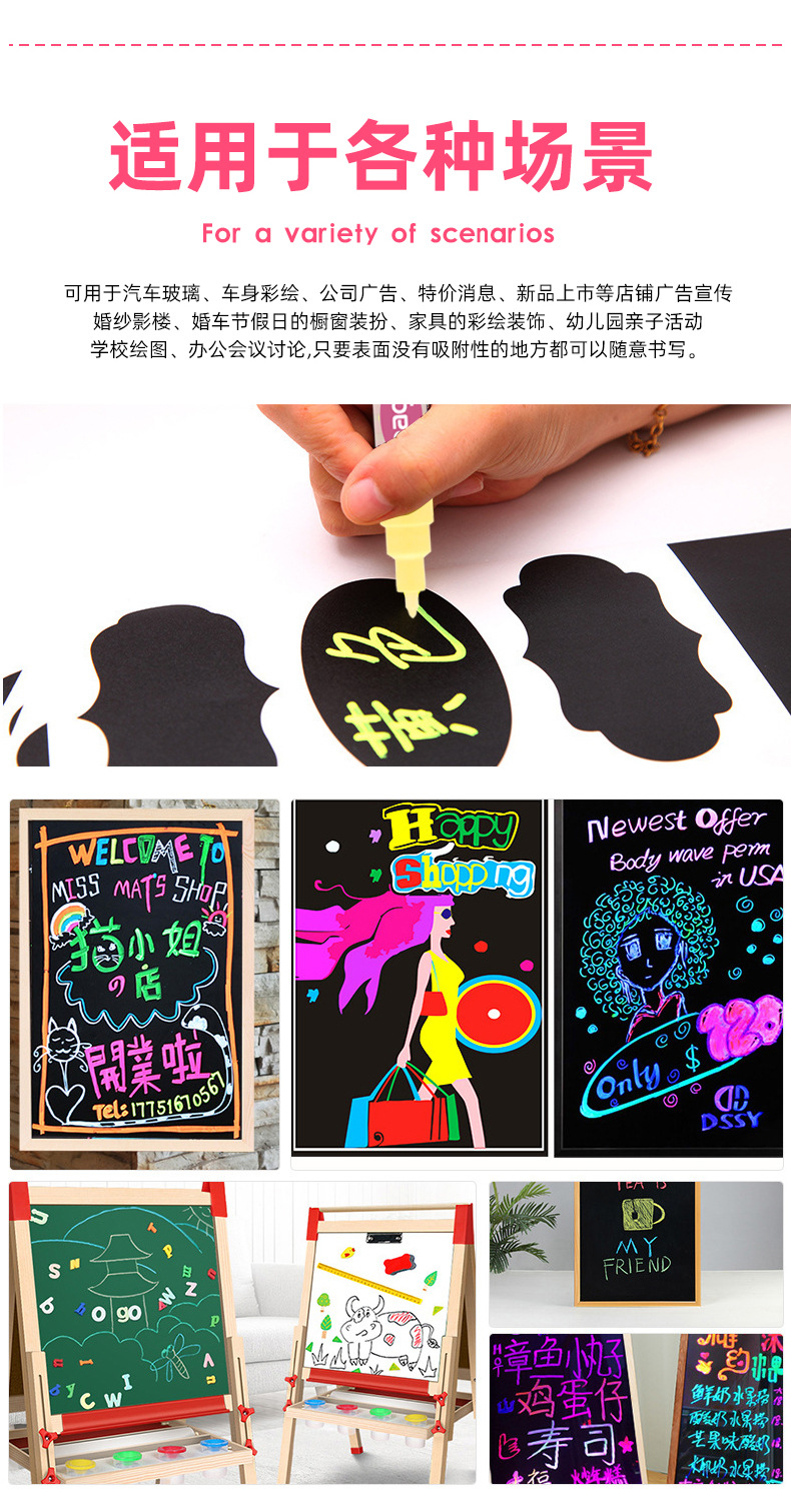 1.0mm Line Color Liquid Chalk Macaron 8 Colors Erasable Children Graffiti Painting Blackboard Paste Fluorescent Pen 1.0mm Line Color Liquid Chalk Macaron 8 Colors Erasable Children Graffiti Painting Blackboard Paste Fluorescent Pen
