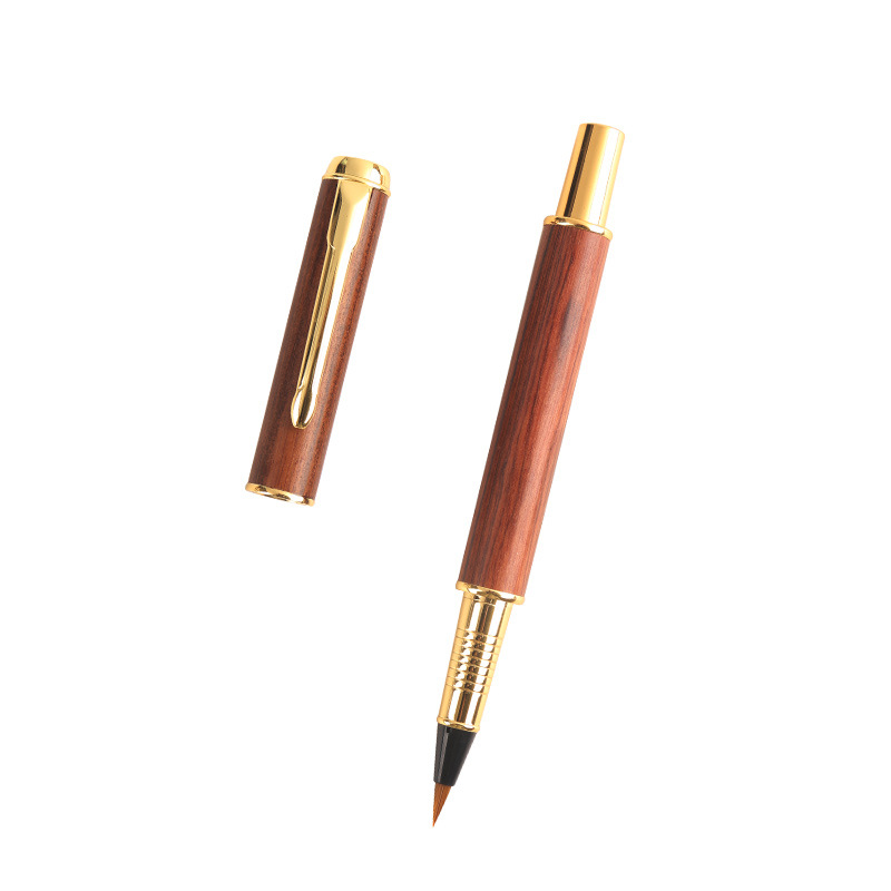 Writing Brush Soft Pen Small Regular Script Portable Weasel&#039;s Hair Can Add Ink Copy Scripture Calligraphy Pen Art Pen Type Writing Brush Can Do Logo