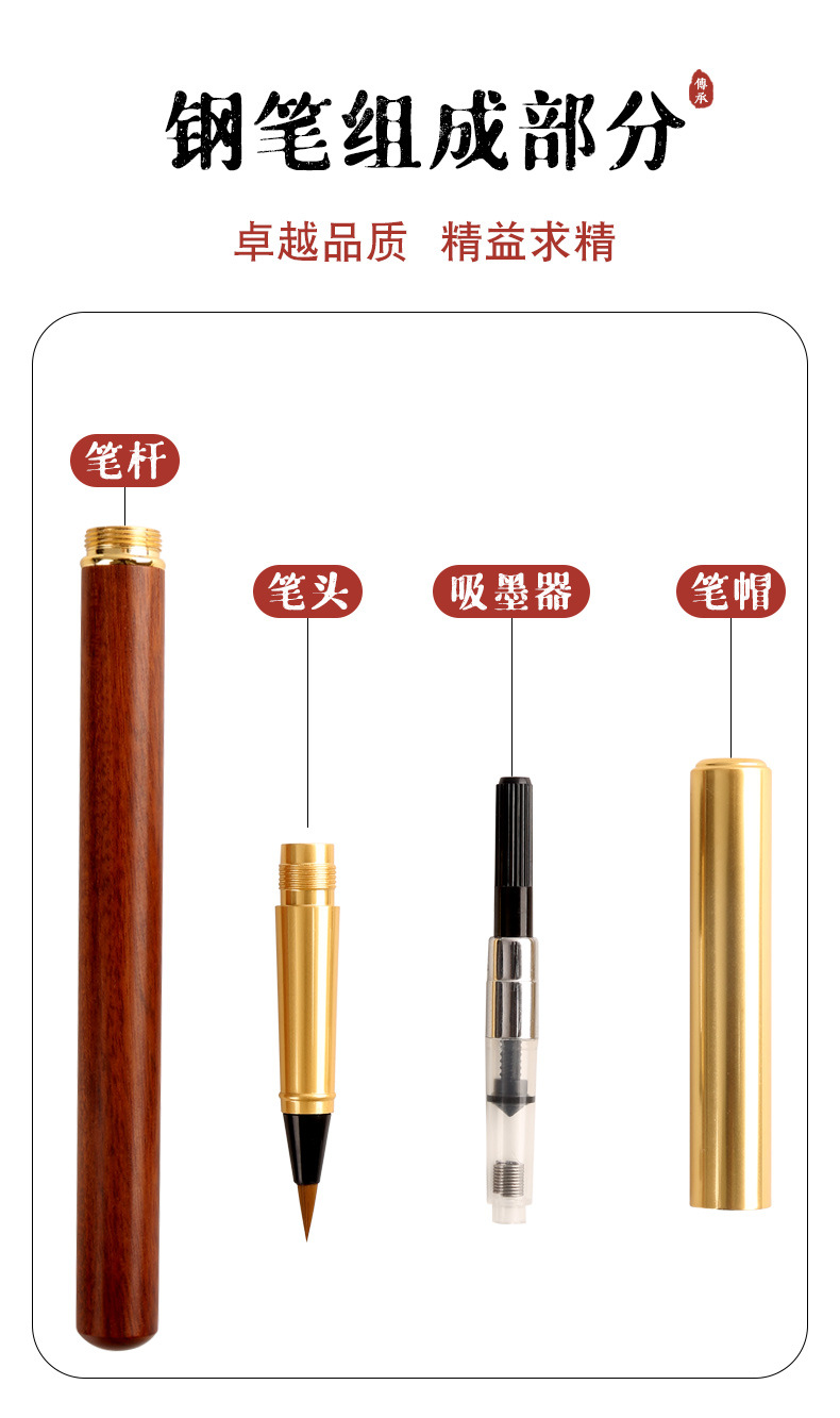 Writing Brush Soft Pen Small Regular Script Portable Weasel's Hair Can Add Ink Copy Scripture Calligraphy Pen Art Pen Type Writing Brush Can Do Logo Writing Brush Soft Pen Small Regular Script Portable Weasel's Hair Can Add Ink Copy Scripture Calligraphy Pen Art Pen Type Writing Brush Can Do Logo