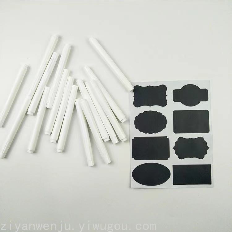 Cross-Border Whiteboard Marker Erasable Blackboard Pen Logo-Free White Liquid Chalk Water-Based Dust-Free Chalk