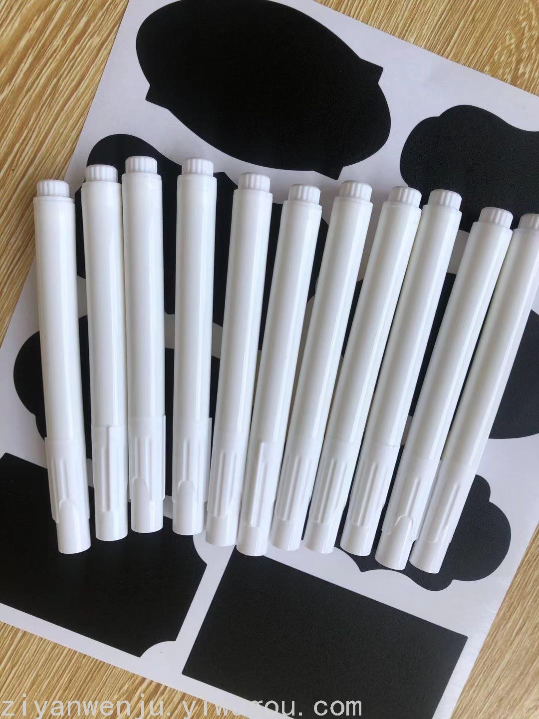 Cross-Border Whiteboard Marker Erasable Blackboard Pen Logo-Free White Liquid Chalk Water-Based Dust-Free Chalk