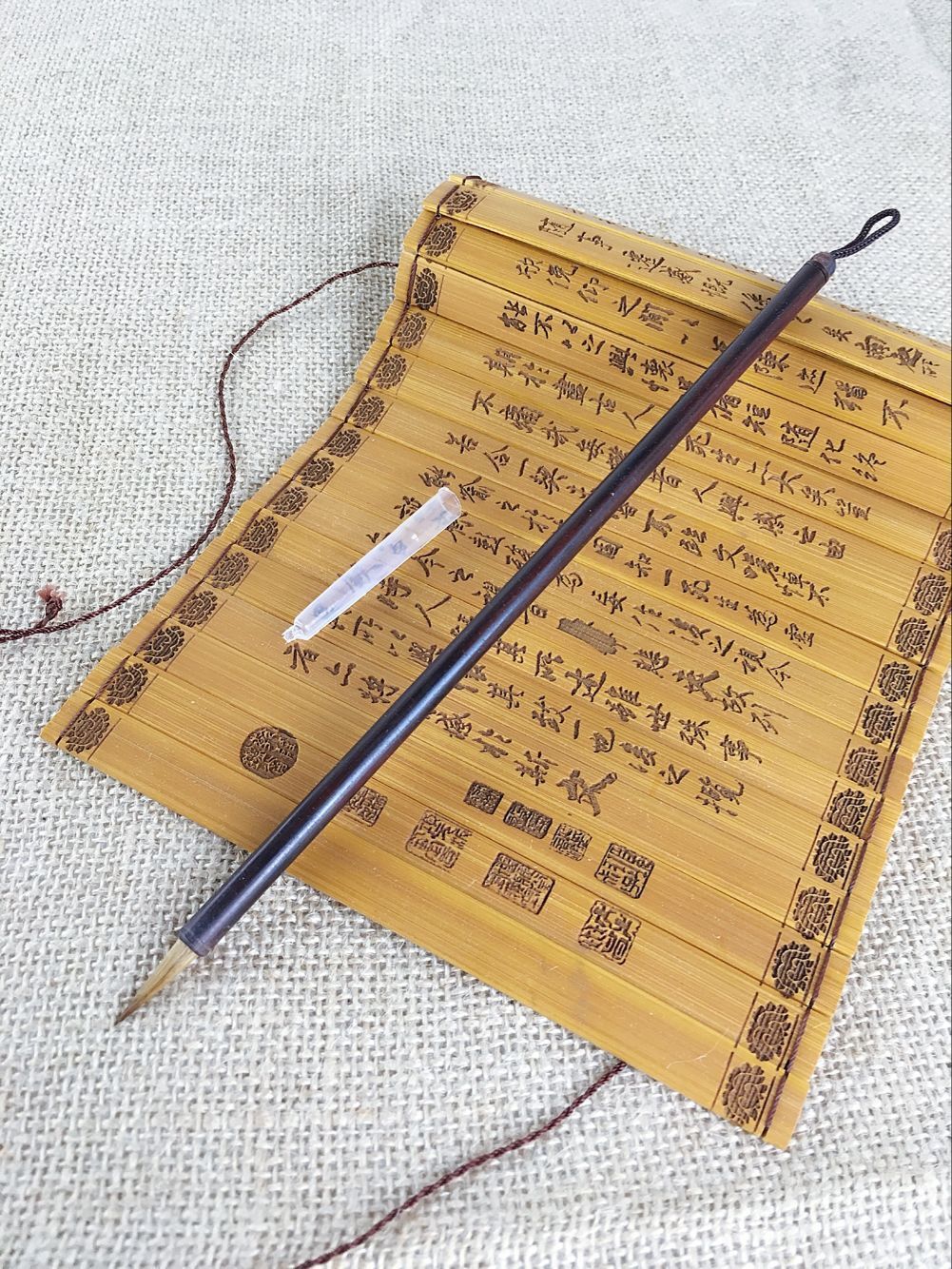 Old Technician Copy Scripture Red Sandalwood Ebony Regular Script Beiwei Writing Brush Made of Weasel's Hair Teeny Lower Case Jiju Writing Brush Old Technician Copy Scripture Red Sandalwood Ebony Regular Script Beiwei Writing Brush Made of Weasel's Hair Teeny Lower Case Jiju Writing Brush