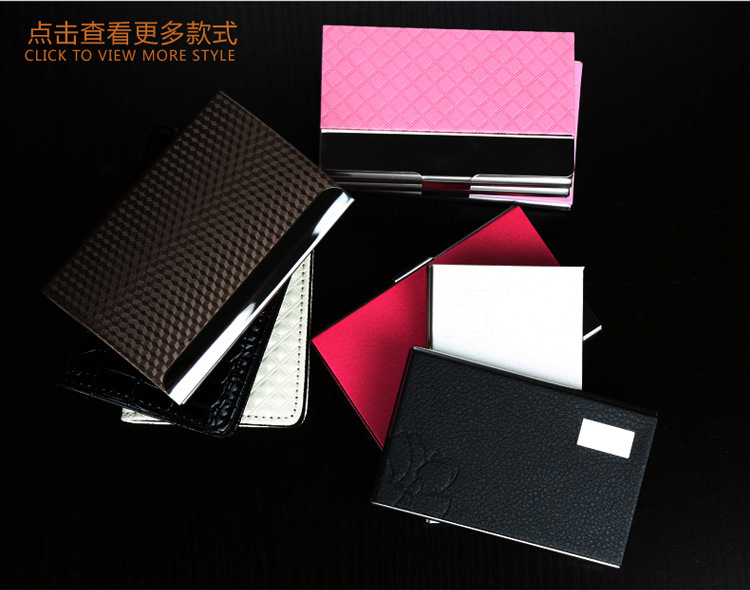 Leather business card case customized portable business card clip card clip gift wholesale Leather business card case customized portable business card clip card clip gift wholesale