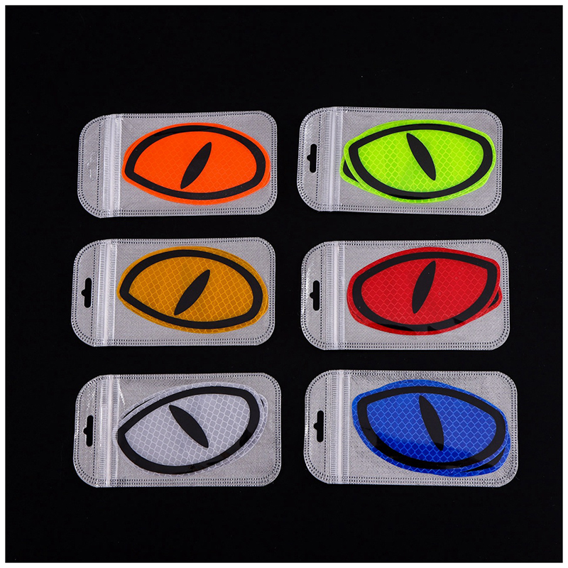 Eyes Reflective Sticker Electric Car Motorcycle Front Cover Both Sides Car Body Decoration Bumper Stickers Paper Bumper Stickers Reflective Film