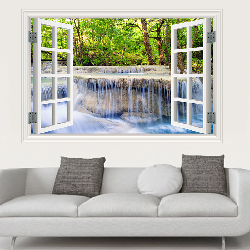 Landscape Landscape Fake Window Wall Sticker Living Room Bedroom Background Wall Decoration Stickers Hotel Hotel Dormitory Self-Adhesive Wall Stickers Landscape Landscape Fake Window Wall Sticker Living Room Bedroom Background Wall Decoration Stickers Hotel Hotel Dormitory Self-Adhesive Wall Stickers