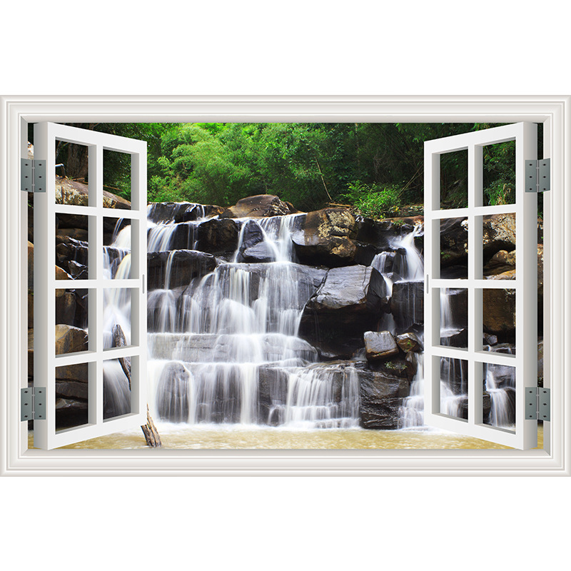 Landscape Landscape Fake Window Wall Sticker Living Room Bedroom Background Wall Decoration Stickers Hotel Hotel Dormitory Self-Adhesive Wall Stickers Landscape Landscape Fake Window Wall Sticker Living Room Bedroom Background Wall Decoration Stickers Hotel Hotel Dormitory Self-Adhesive Wall Stickers