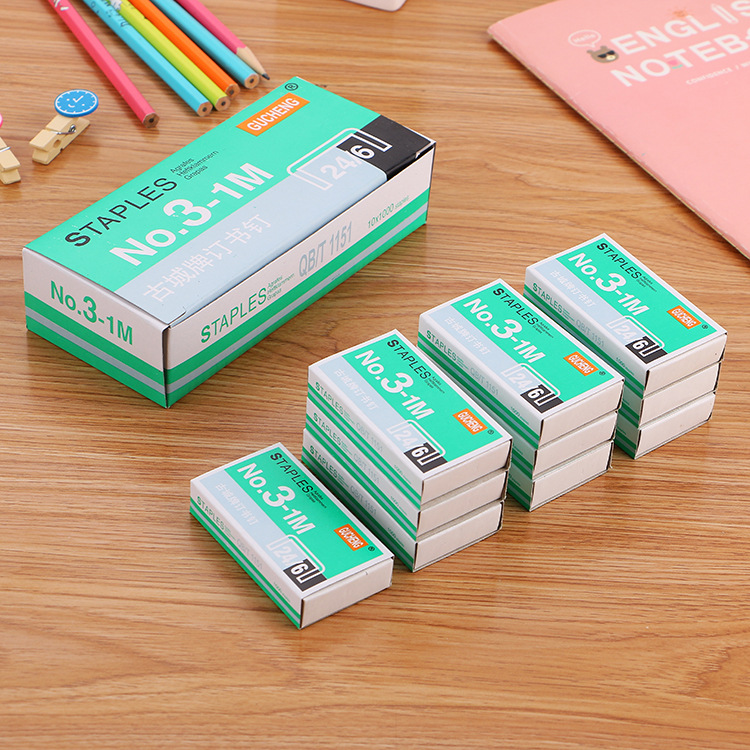 High Quality No. 12 Staple Standard Model Office Binding Stitching Needle 24/6 Stapler Dedicated 1000 Pieces Boxed