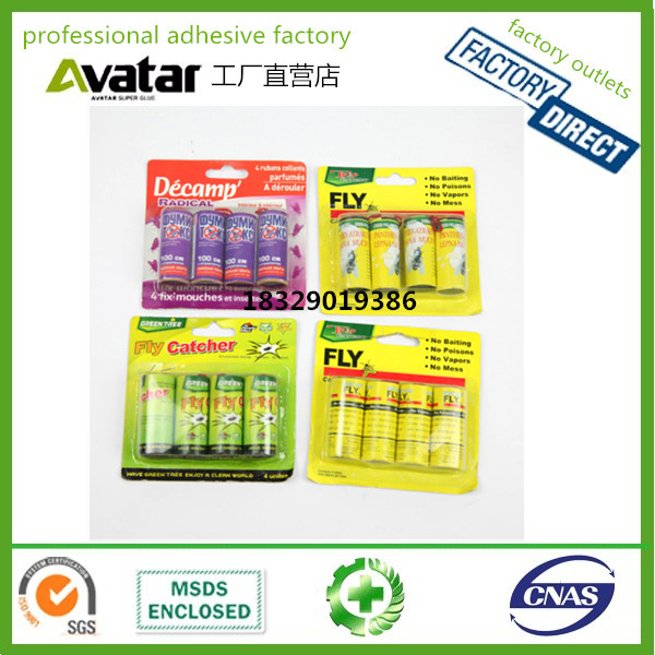 OEM OEM Factory direct supply blue fly glue ribon paper With Strong Sticky Glue OEM OEM Factory direct supply blue fly glue ribon paper With Strong Sticky Glue