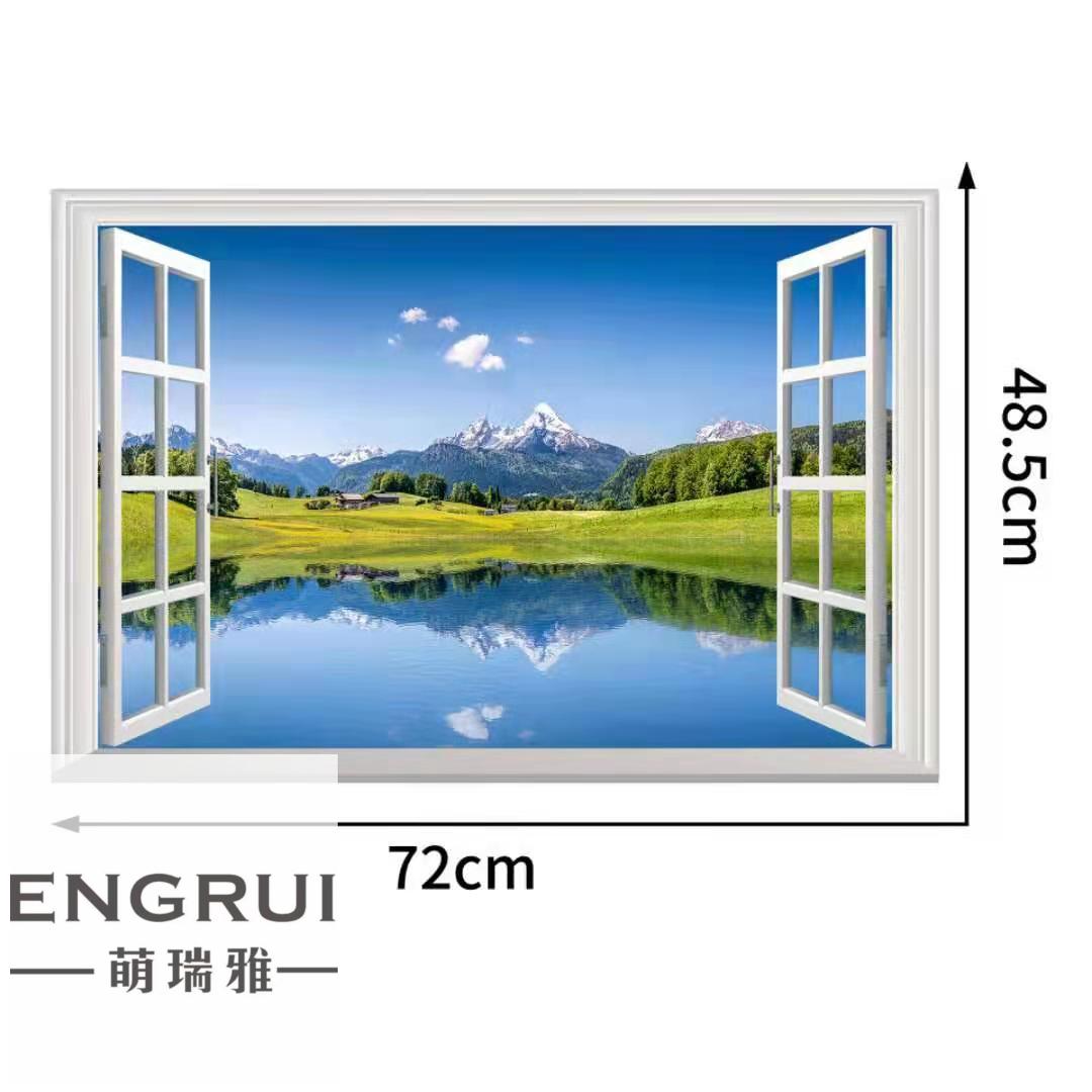 3D Simulation Fake Window Decorative Painting Wall Sticker Landscape Stickers Self-Adhesive Wall Decoration Sticker 3D Simulation Fake Window Decorative Painting Wall Sticker Landscape Stickers Self-Adhesive Wall Decoration Sticker
